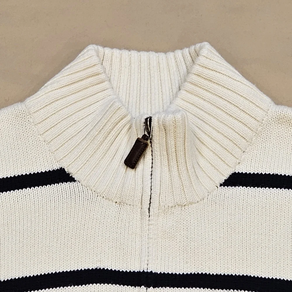 Polo Ralph Lauren Mens XL 1/4 Zip‎ Knit Sweater Embroidered Logo Mock Collar